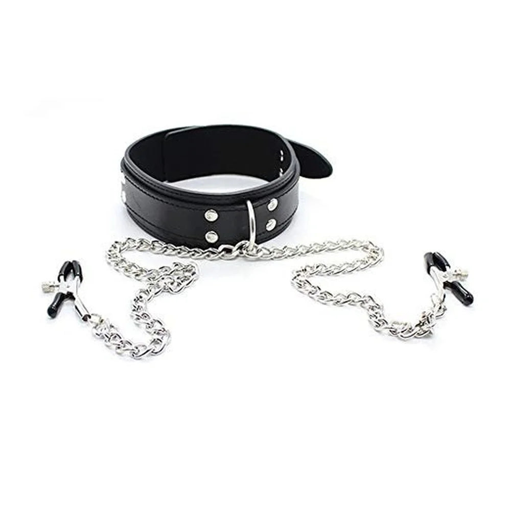 BDSM - Leash/Nipple clam Combo